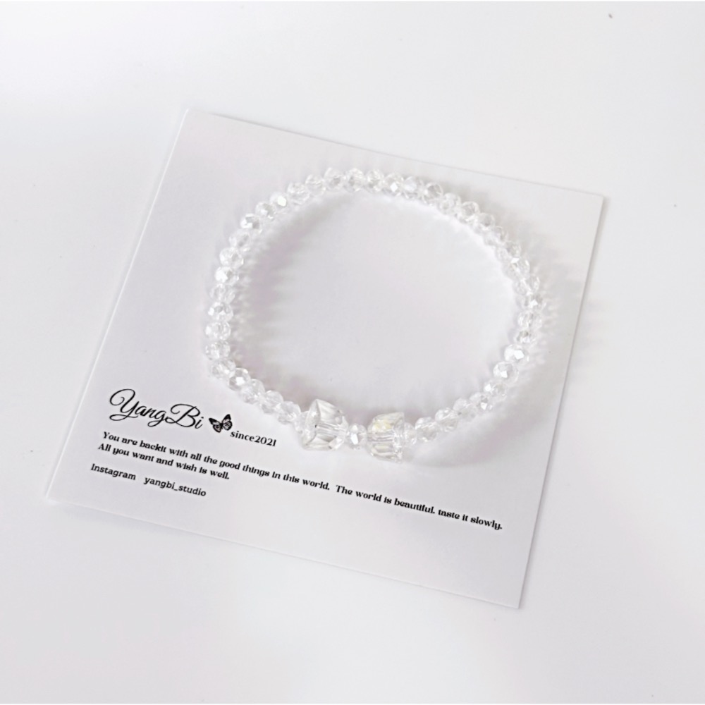 𝓨𝓪𝓷𝓰𝓑𝓲🕊️【琉璃清透水晶蝴蝶結手鍊】【清透多巴胺蝴蝶結手鍊】串珠手鍊 Y836-細節圖7