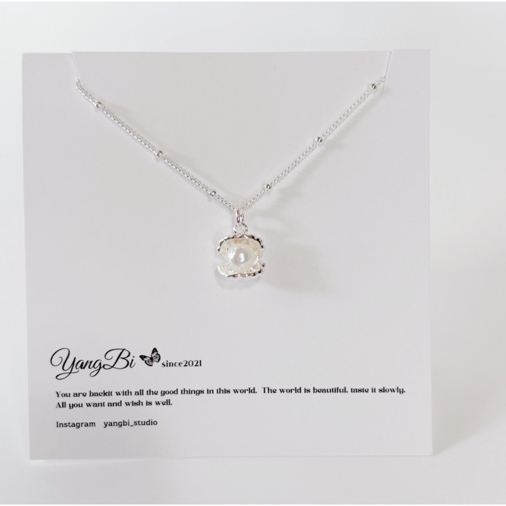 𝓨𝓪𝓷𝓰𝓑𝓲🕊️925銀【海洋珍珠貝殼項鍊】 Y837-細節圖2