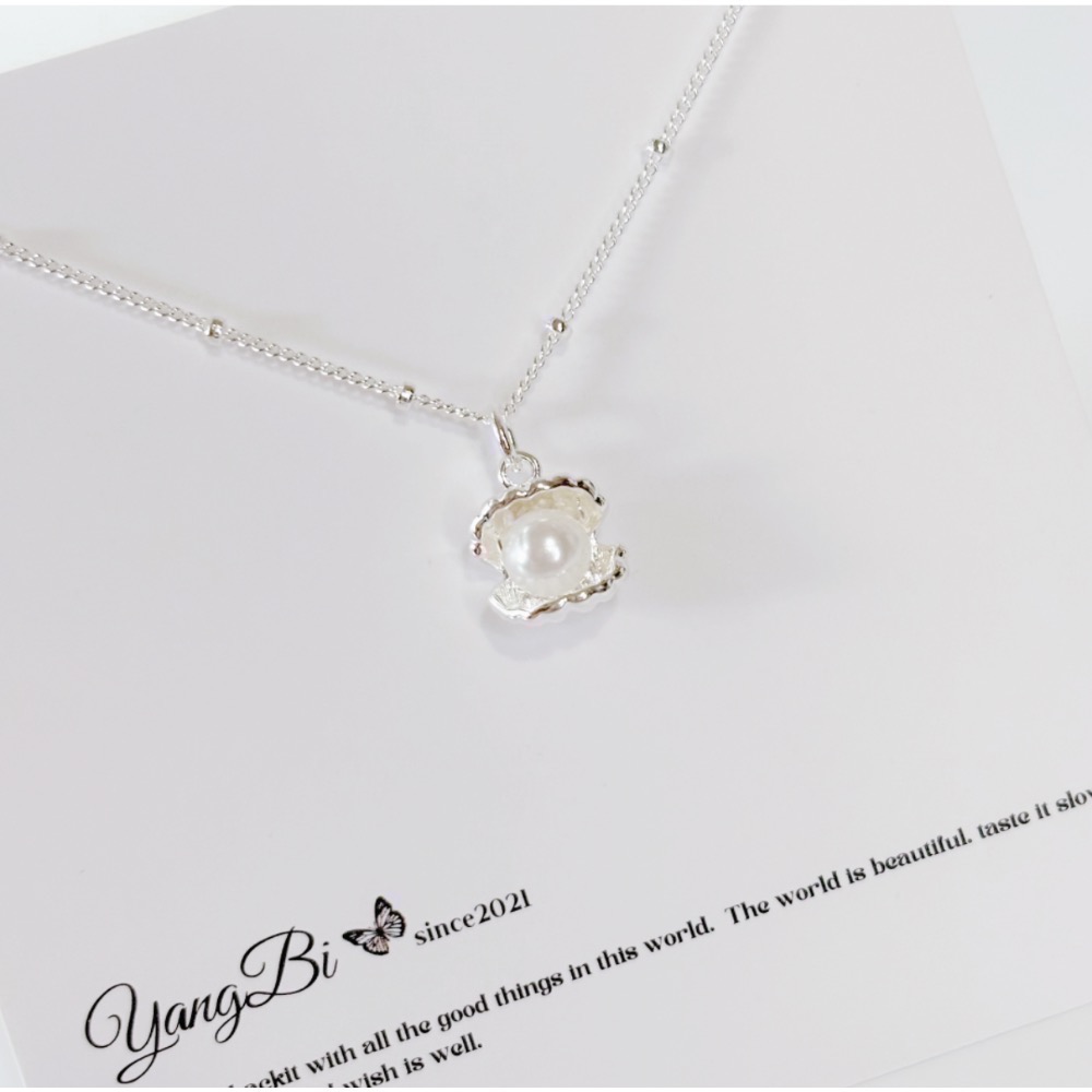 𝓨𝓪𝓷𝓰𝓑𝓲🕊️925銀【海洋珍珠貝殼項鍊】 Y837-細節圖4
