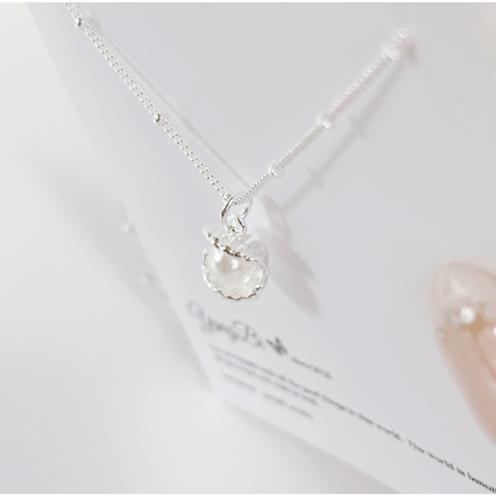 𝓨𝓪𝓷𝓰𝓑𝓲🕊️925銀【海洋珍珠貝殼項鍊】 Y837-細節圖6