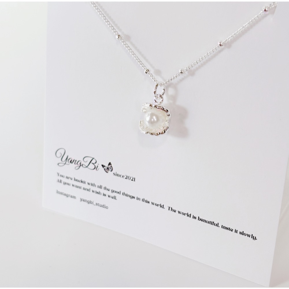 𝓨𝓪𝓷𝓰𝓑𝓲🕊️925銀【海洋珍珠貝殼項鍊】 Y837-細節圖7