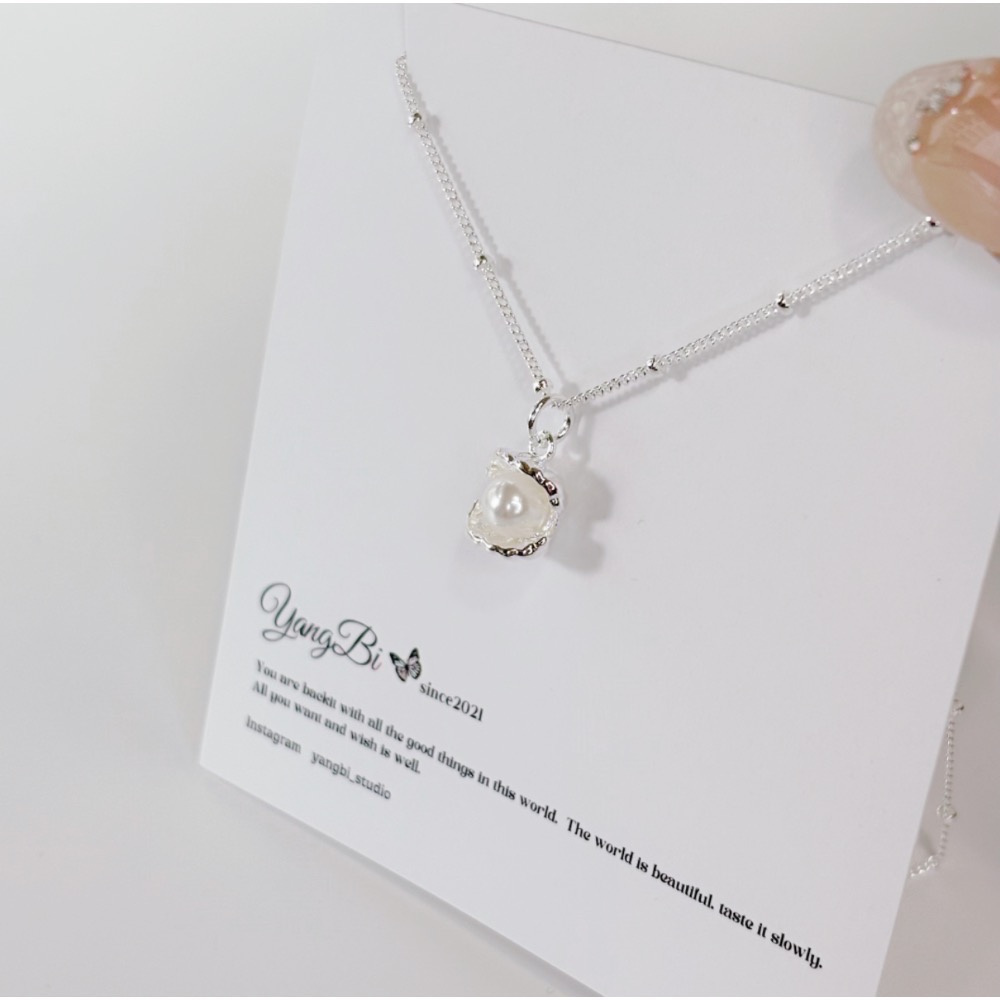 𝓨𝓪𝓷𝓰𝓑𝓲🕊️925銀【海洋珍珠貝殼項鍊】 Y837-細節圖9
