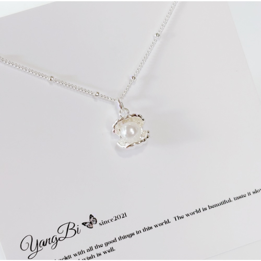 𝓨𝓪𝓷𝓰𝓑𝓲🕊️925銀【海洋珍珠貝殼項鍊】 Y837-細節圖4