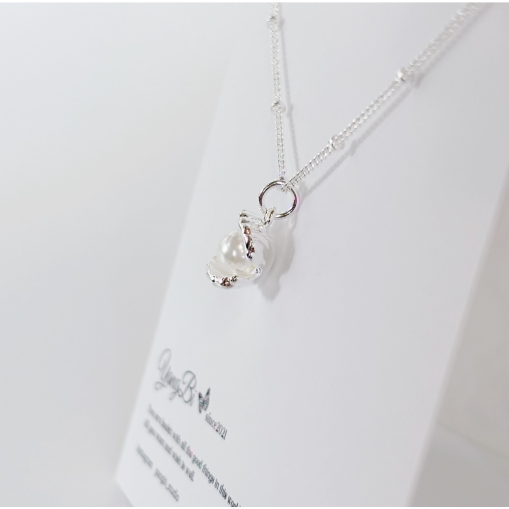 𝓨𝓪𝓷𝓰𝓑𝓲🕊️925銀【海洋珍珠貝殼項鍊】 Y837-細節圖8