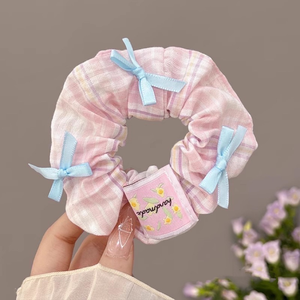 𝓨𝓪𝓷𝓰𝓑𝓲🕊️【甜美多巴胺格紋蝴蝶結大腸圈】 V413-細節圖4