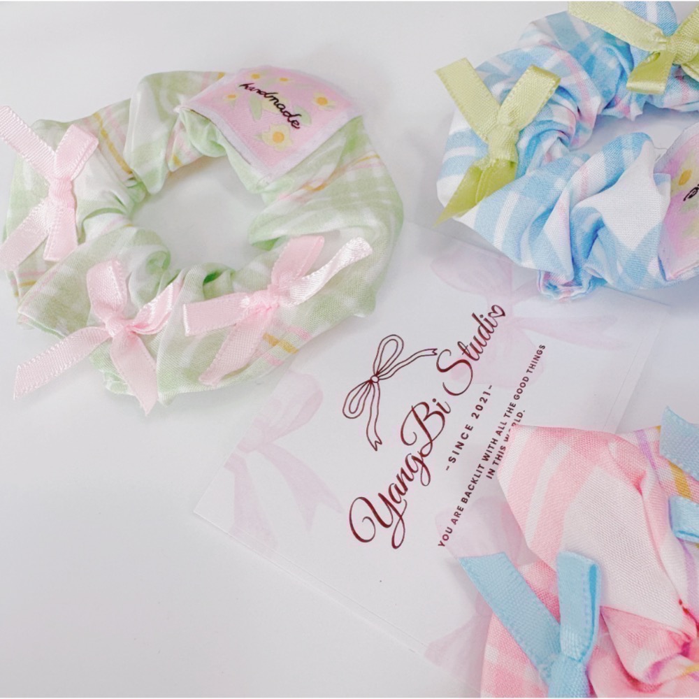 𝓨𝓪𝓷𝓰𝓑𝓲🕊️【甜美多巴胺格紋蝴蝶結大腸圈】 V413-細節圖5