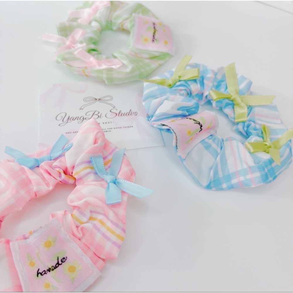 𝓨𝓪𝓷𝓰𝓑𝓲🕊️【甜美多巴胺格紋蝴蝶結大腸圈】 V413-細節圖6