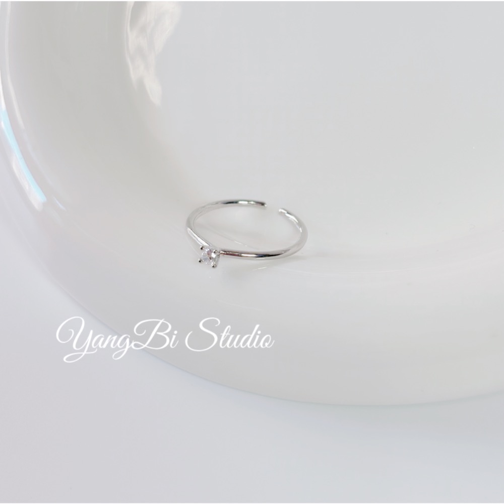 𝓨𝓪𝓷𝓰𝓑𝓲🕊️【越簡單越好看】925銀【簡約單鑽戒指】 Y843-細節圖5