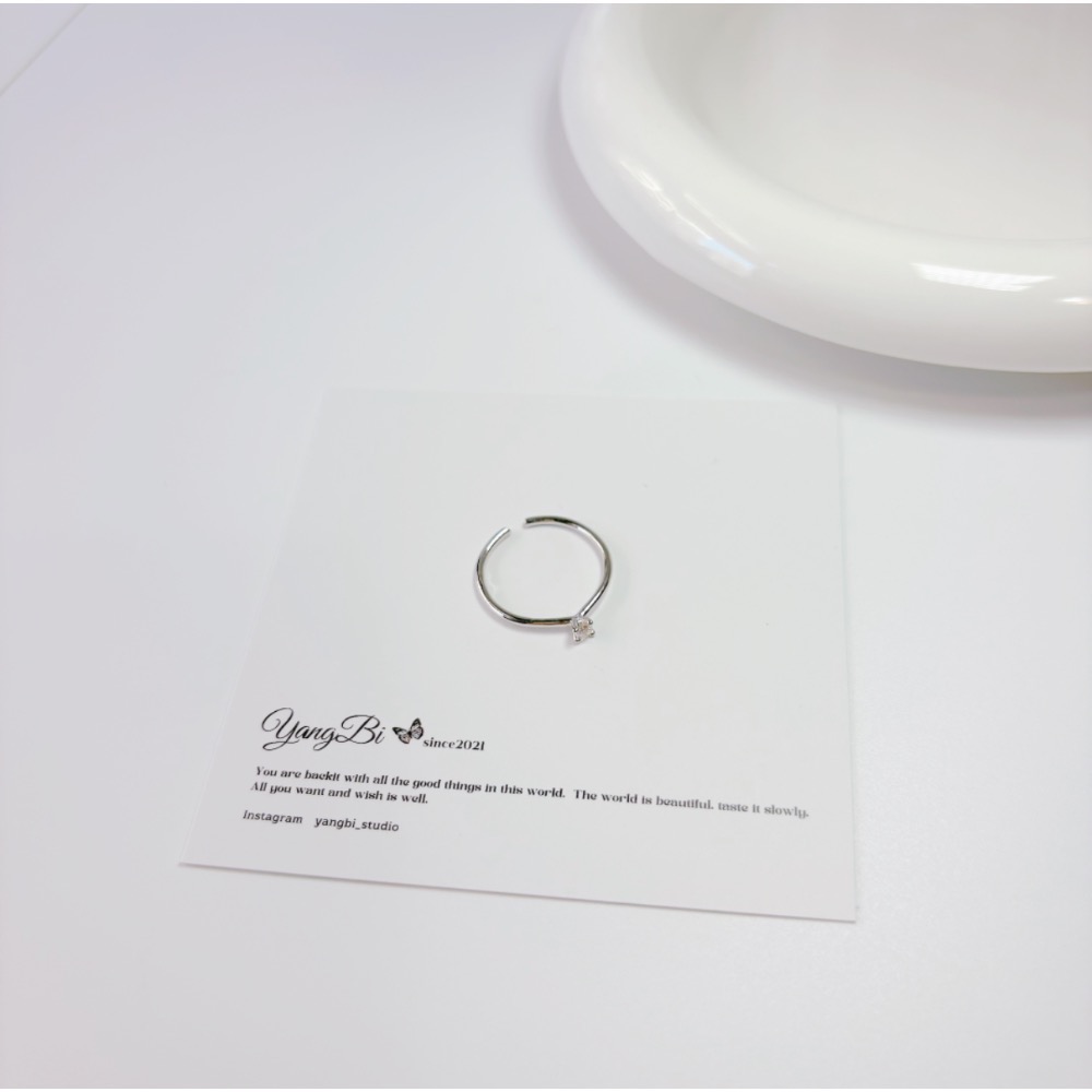 𝓨𝓪𝓷𝓰𝓑𝓲🕊️【越簡單越好看】925銀【簡約單鑽戒指】 Y843-細節圖6