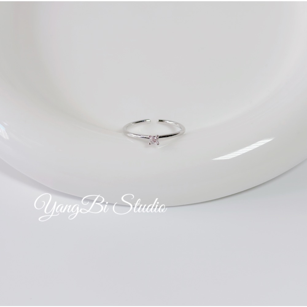 𝓨𝓪𝓷𝓰𝓑𝓲🕊️【越簡單越好看】925銀【簡約單鑽戒指】 Y843-細節圖7