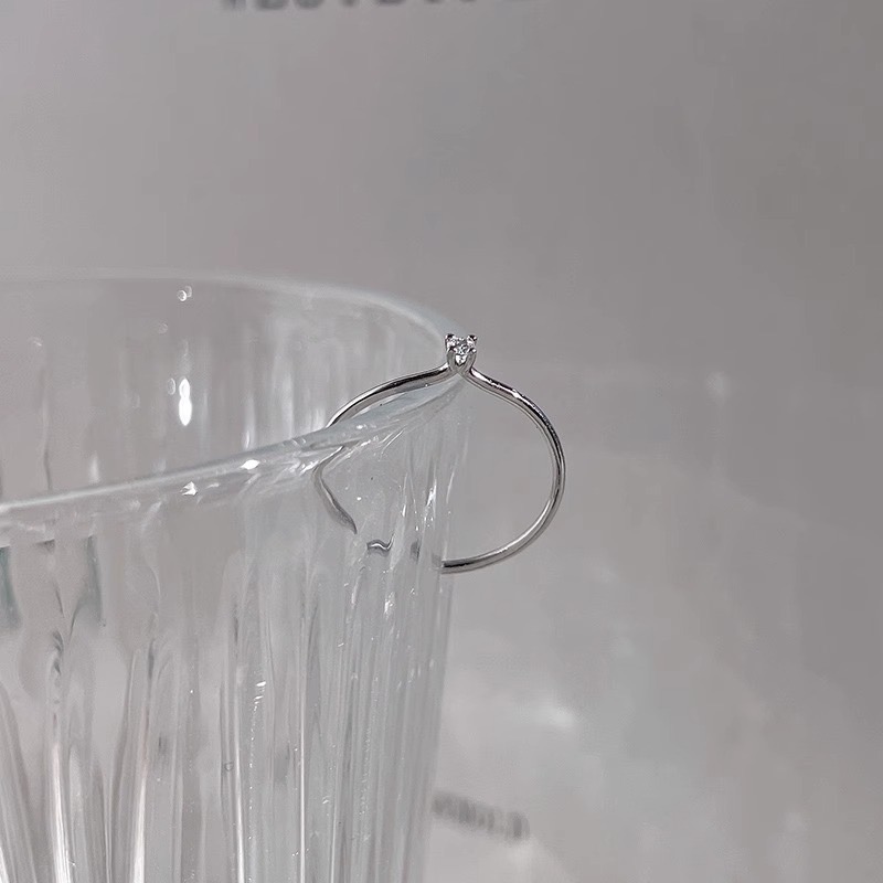 𝓨𝓪𝓷𝓰𝓑𝓲🕊️【越簡單越好看】925銀【簡約單鑽戒指】 Y843-細節圖9