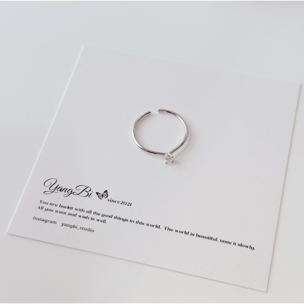 𝓨𝓪𝓷𝓰𝓑𝓲🕊️【越簡單越好看】925銀【簡約單鑽戒指】 Y843-細節圖10