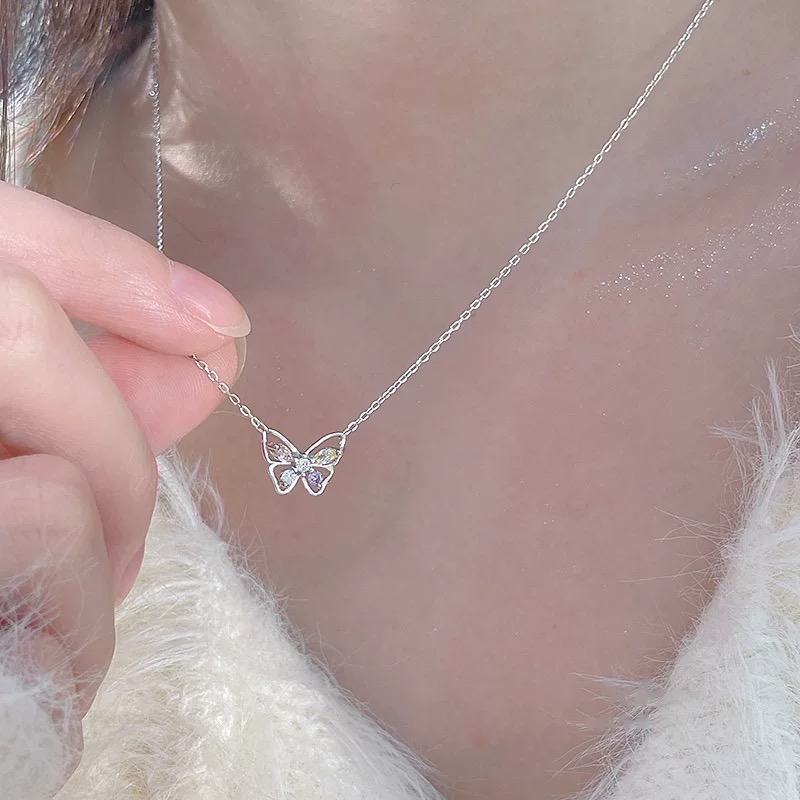 𝓨𝓪𝓷𝓰𝓑𝓲🕊️925銀【五種美好．彩鑽蝴蝶項鍊】 Y846-細節圖3