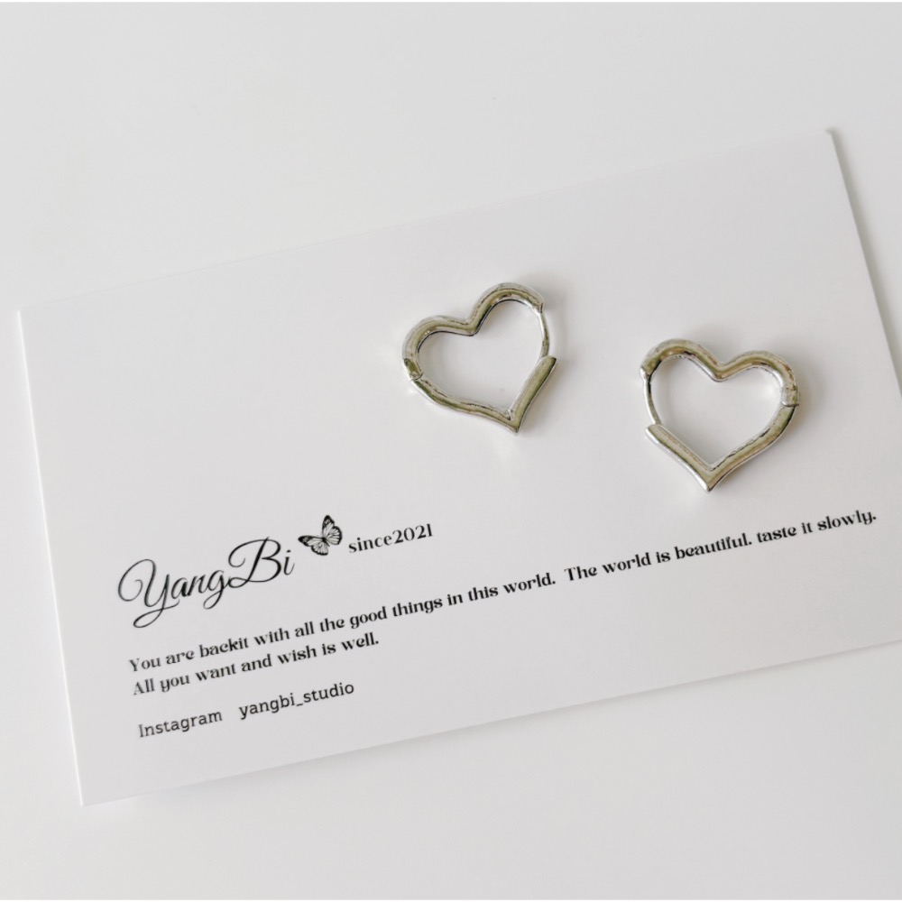 𝓨𝓪𝓷𝓰𝓑𝓲🕊️【簡約愛心扣式耳釘 耳環】 Y854-細節圖3