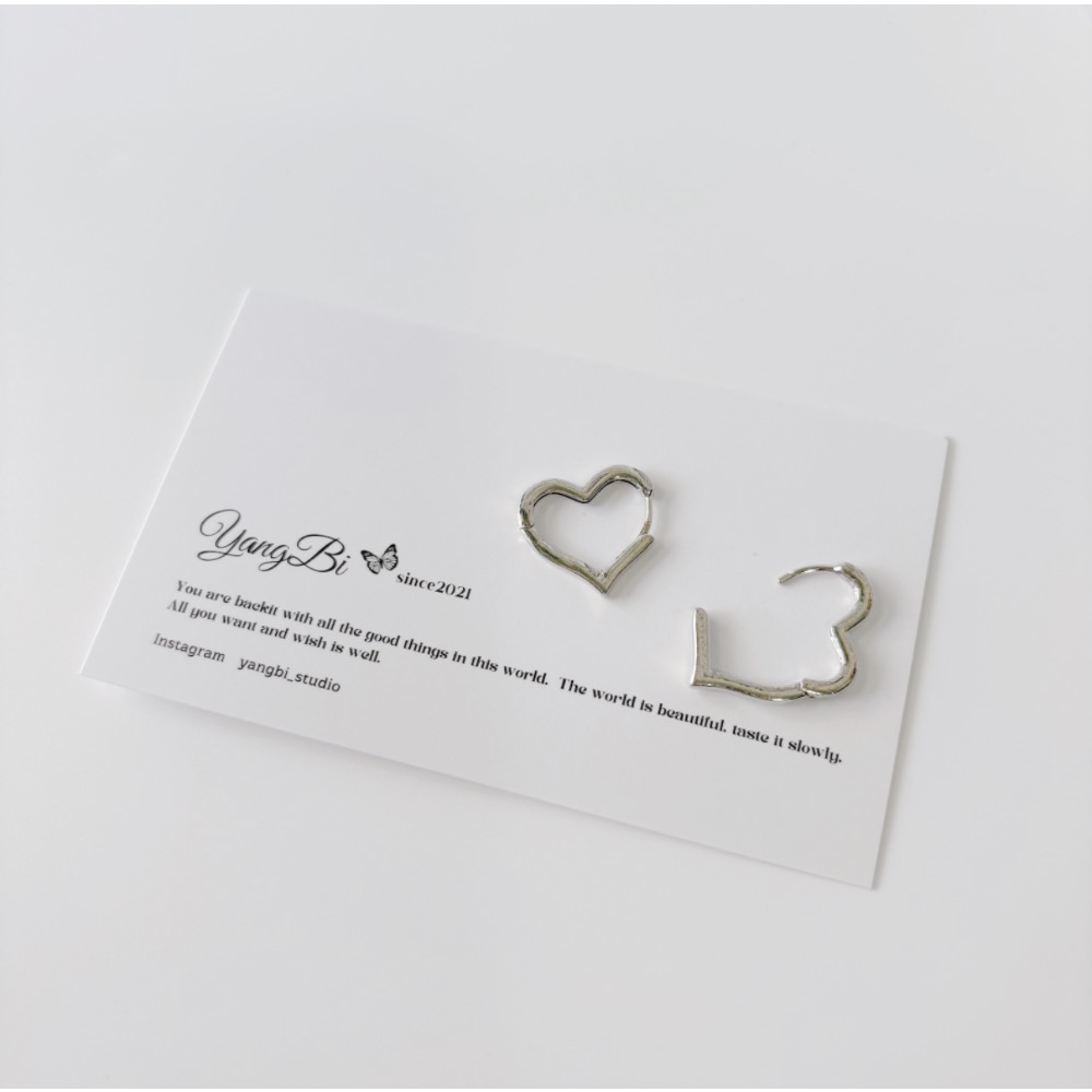 𝓨𝓪𝓷𝓰𝓑𝓲🕊️【簡約愛心扣式耳釘 耳環】 Y854-細節圖4