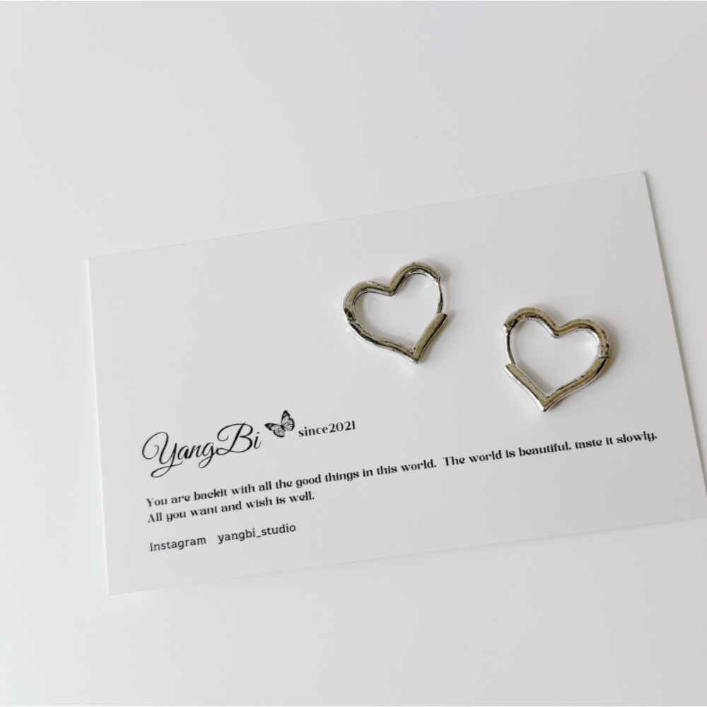 𝓨𝓪𝓷𝓰𝓑𝓲🕊️【簡約愛心扣式耳釘 耳環】 Y854-細節圖5
