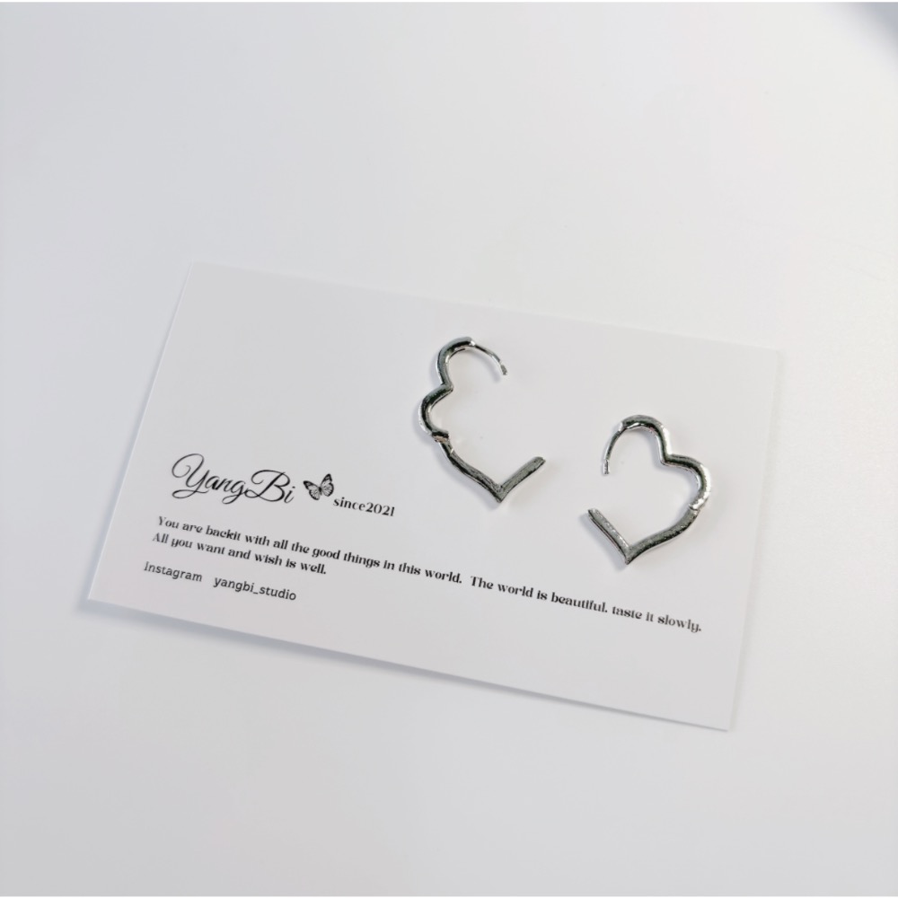 𝓨𝓪𝓷𝓰𝓑𝓲🕊️【簡約愛心扣式耳釘 耳環】 Y854-細節圖6
