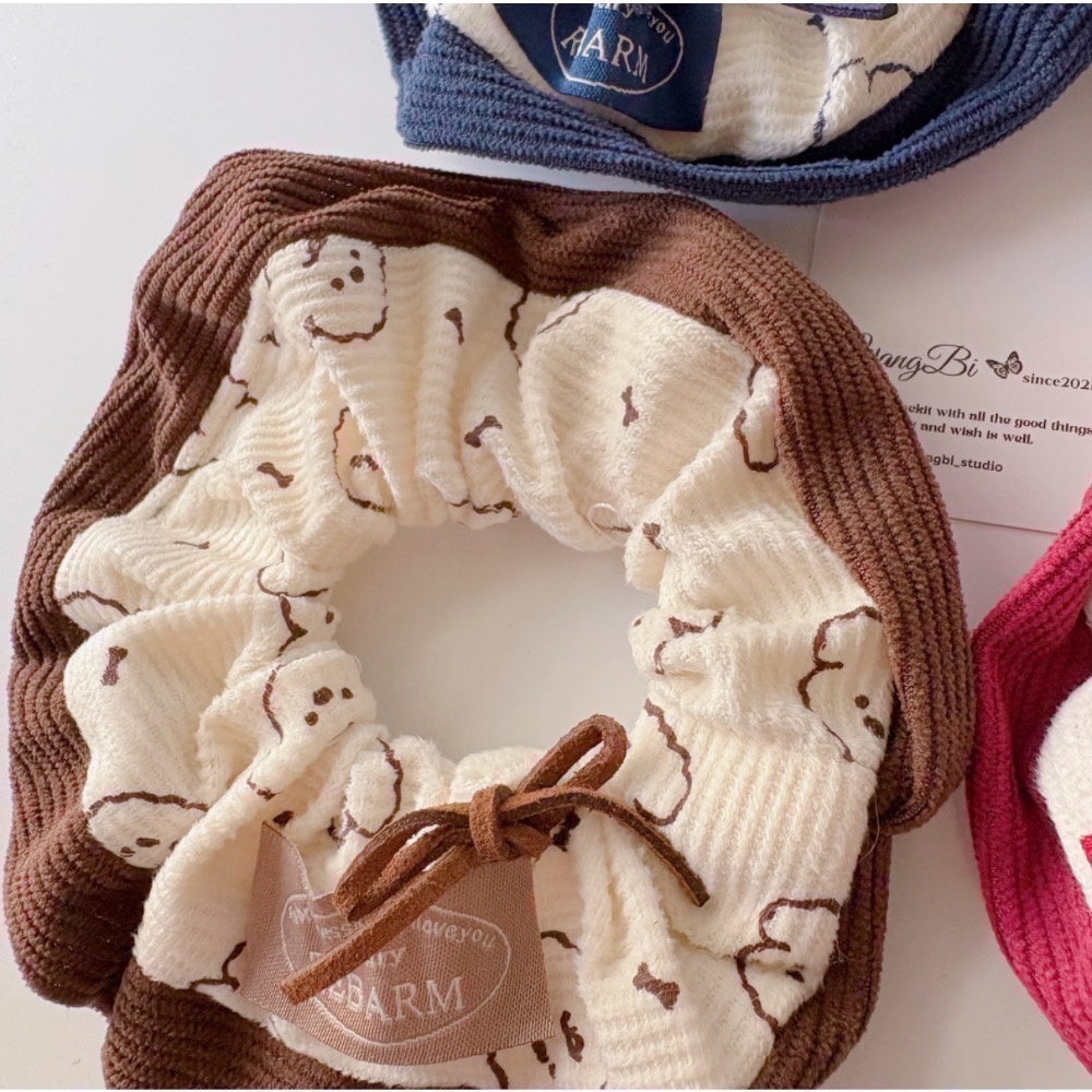 𝓨𝓪𝓷𝓰𝓑𝓲🕊️【小白狗厚磅燈芯絨蝴蝶結大腸圈】【瑪爾濟斯】【比熊】 V417-細節圖5