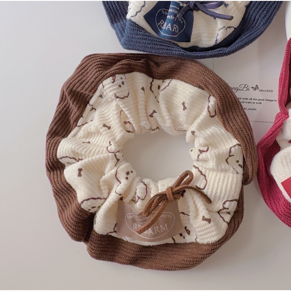 𝓨𝓪𝓷𝓰𝓑𝓲🕊️【小白狗厚磅燈芯絨蝴蝶結大腸圈】【瑪爾濟斯】【比熊】 V417-細節圖7