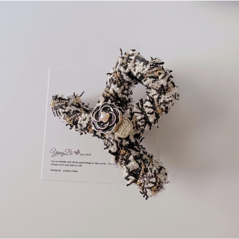 𝓨𝓪𝓷𝓰𝓑𝓲🕊️【山茶花金標毛呢抓夾】 V421-細節圖5