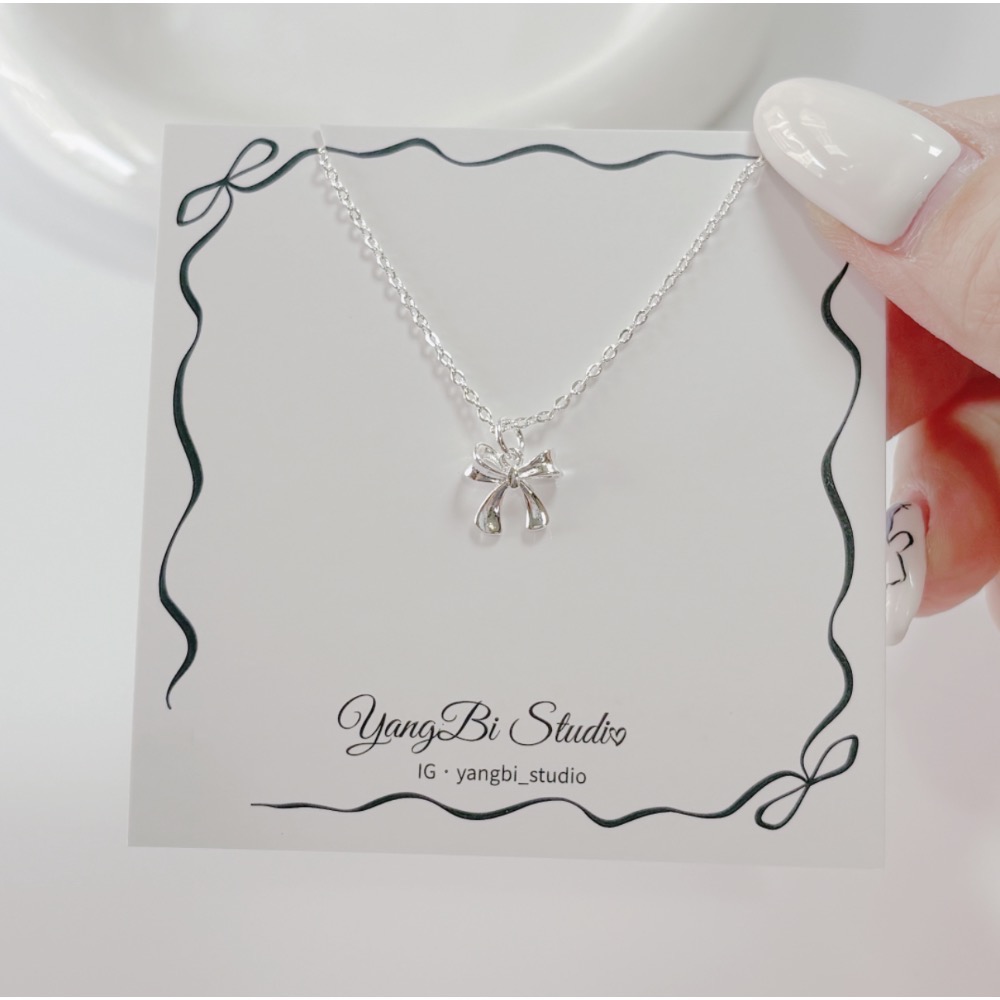 𝓨𝓪𝓷𝓰𝓑𝓲🕊️【光面蝴蝶結項鍊】 Y859-細節圖4