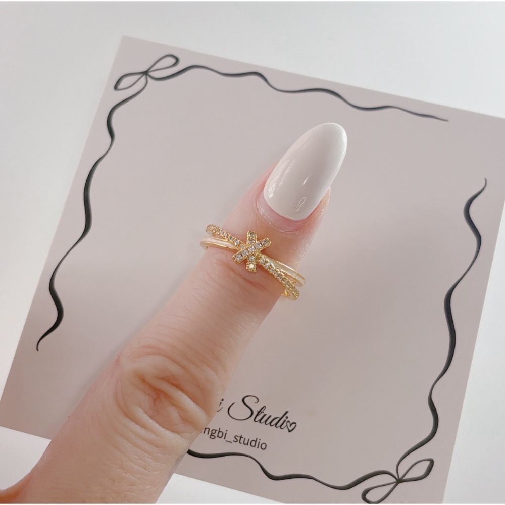 𝓨𝓪𝓷𝓰𝓑𝓲🕊️【滴油鋯石打結戒指】 Y861-細節圖2