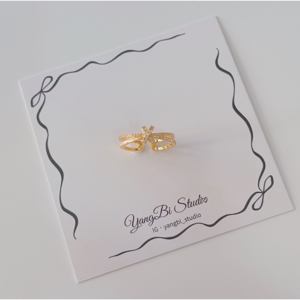 𝓨𝓪𝓷𝓰𝓑𝓲🕊️【滴油鋯石打結戒指】 Y861-細節圖3