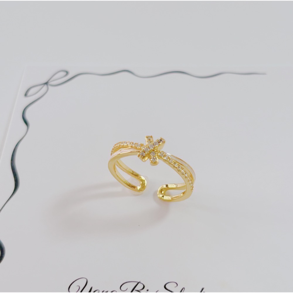 𝓨𝓪𝓷𝓰𝓑𝓲🕊️【滴油鋯石打結戒指】 Y861-細節圖8