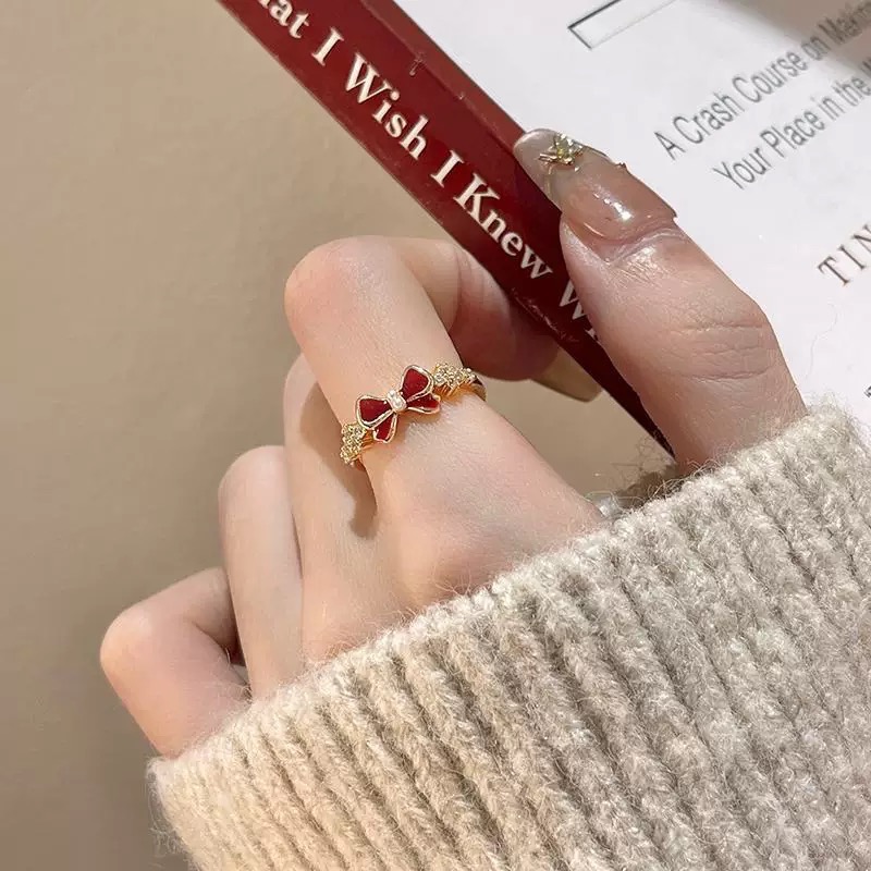 𝓨𝓪𝓷𝓰𝓑𝓲🕊️【典雅公主蝴蝶結珍珠戒指】 Y863-細節圖2