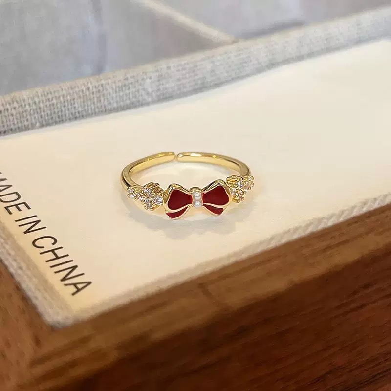 𝓨𝓪𝓷𝓰𝓑𝓲🕊️【典雅公主蝴蝶結珍珠戒指】 Y863-細節圖4