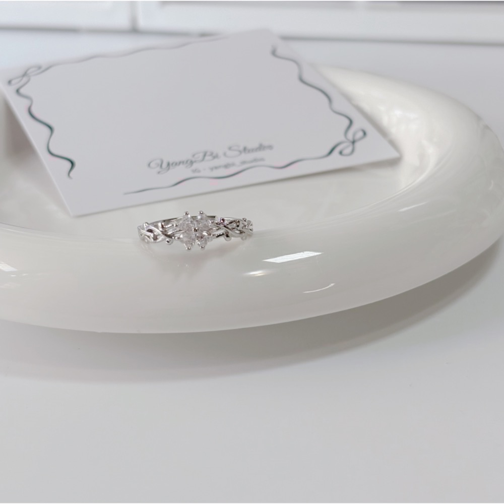 𝓨𝓪𝓷𝓰𝓑𝓲🕊️925純銀【戴上它從此每天都幸運】【幸運草披荊斬棘幸運水鑽戒指】 Y864-細節圖8