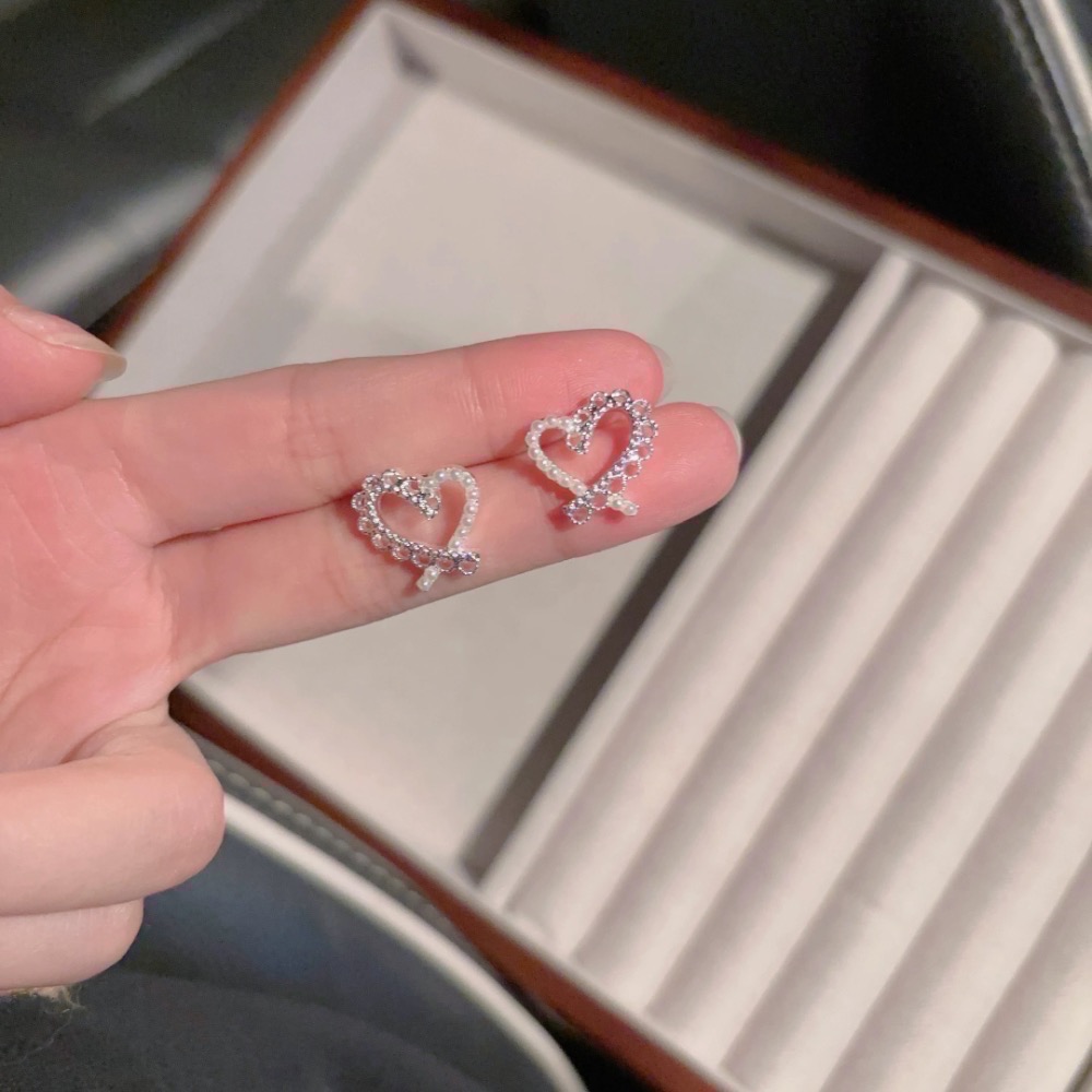 𝓨𝓪𝓷𝓰𝓑𝓲🕊️【耳針耳夾都有】【韓系鏤空愛心蕾絲邊珍珠耳環】 Y873-細節圖4