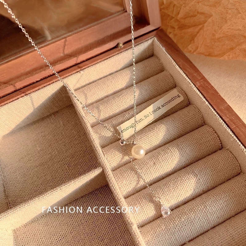 𝓨𝓪𝓷𝓰𝓑𝓲🕊️【多種戴法/鈦鋼鍊】【人魚之淚珍珠抽拉調節流蘇項鍊】 Y874-細節圖10