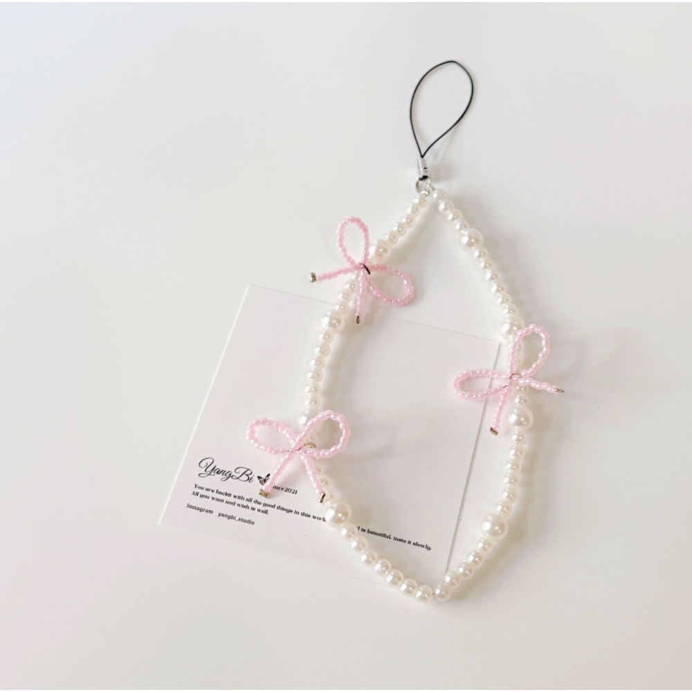 𝓨𝓪𝓷𝓰𝓑𝓲🩰純手工【串珠蝴蝶結手機吊飾】 C69-細節圖6