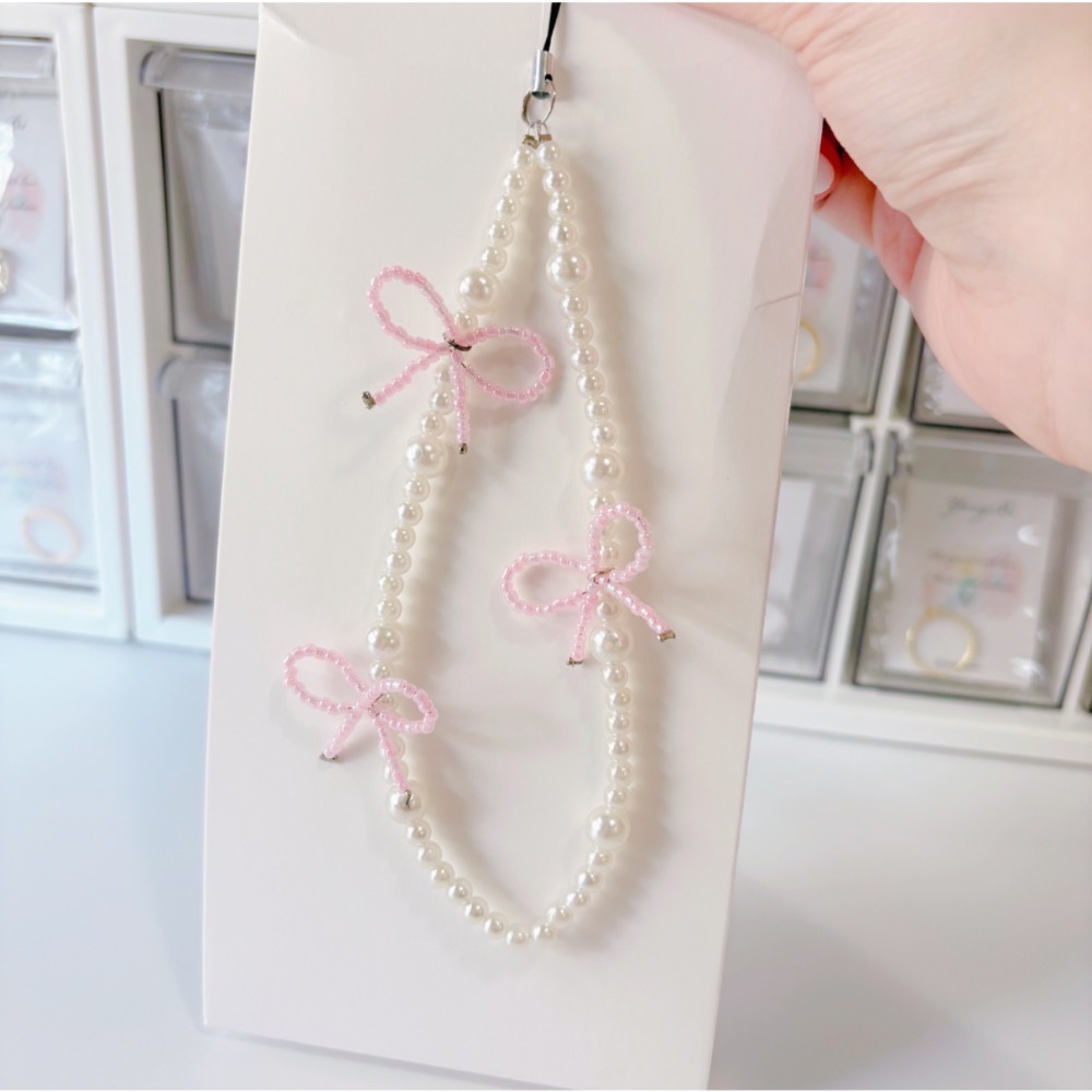 𝓨𝓪𝓷𝓰𝓑𝓲🩰純手工【串珠蝴蝶結手機吊飾】 C69-細節圖8