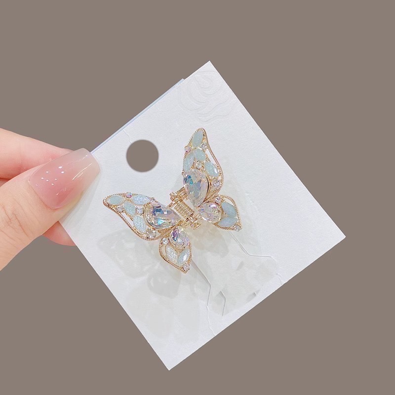 𝓨𝓪𝓷𝓰𝓑𝓲🕊️【七彩霓虹甜美水鑽蝴蝶小抓夾】 V429-細節圖2
