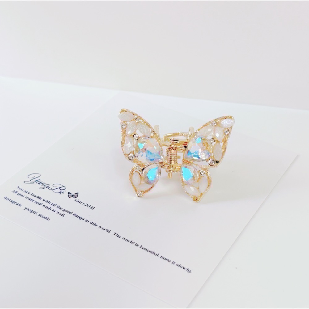 𝓨𝓪𝓷𝓰𝓑𝓲🕊️【七彩霓虹甜美水鑽蝴蝶小抓夾】 V429-細節圖5