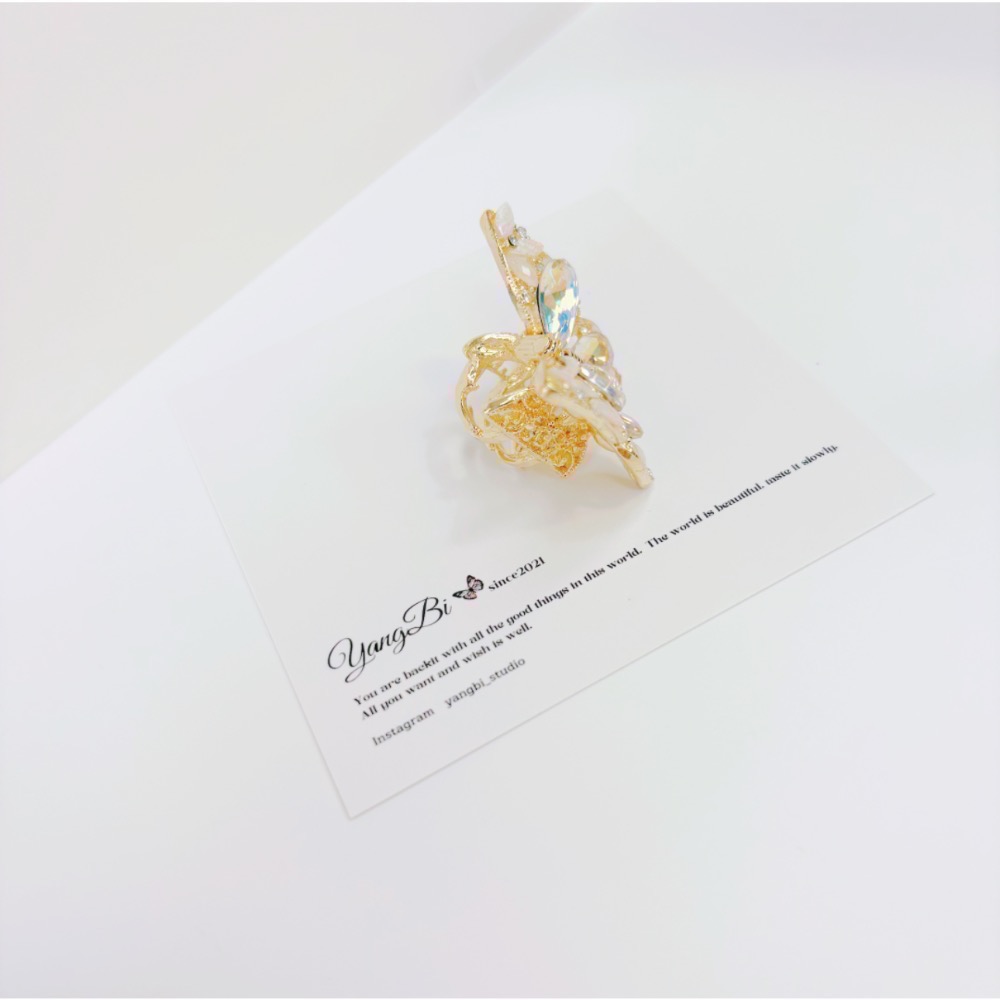 𝓨𝓪𝓷𝓰𝓑𝓲🕊️【七彩霓虹甜美水鑽蝴蝶小抓夾】 V429-細節圖9