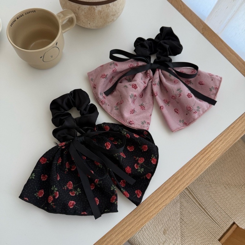 𝓨𝓪𝓷𝓰𝓑𝓲🕊️【法式溫柔小碎花蝴蝶結大腸圈】【半扎低馬尾大腸圈】 V431-細節圖5