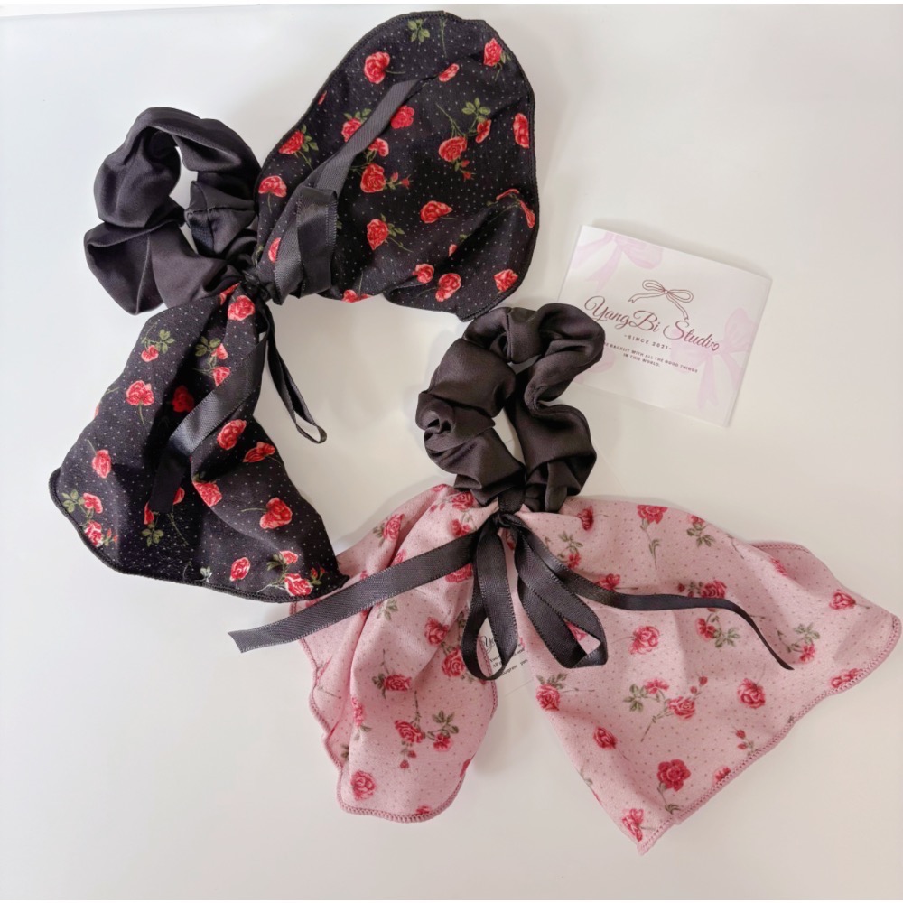 𝓨𝓪𝓷𝓰𝓑𝓲🕊️【法式溫柔小碎花蝴蝶結大腸圈】【半扎低馬尾大腸圈】 V431-細節圖6