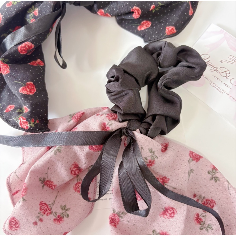 𝓨𝓪𝓷𝓰𝓑𝓲🕊️【法式溫柔小碎花蝴蝶結大腸圈】【半扎低馬尾大腸圈】 V431-細節圖7