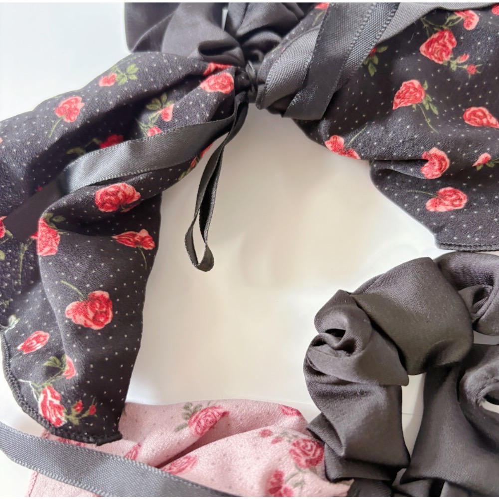 𝓨𝓪𝓷𝓰𝓑𝓲🕊️【法式溫柔小碎花蝴蝶結大腸圈】【半扎低馬尾大腸圈】 V431-細節圖8