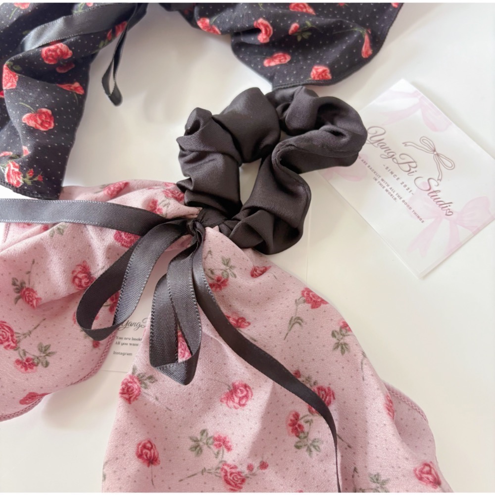 𝓨𝓪𝓷𝓰𝓑𝓲🕊️【法式溫柔小碎花蝴蝶結大腸圈】【半扎低馬尾大腸圈】 V431-細節圖9