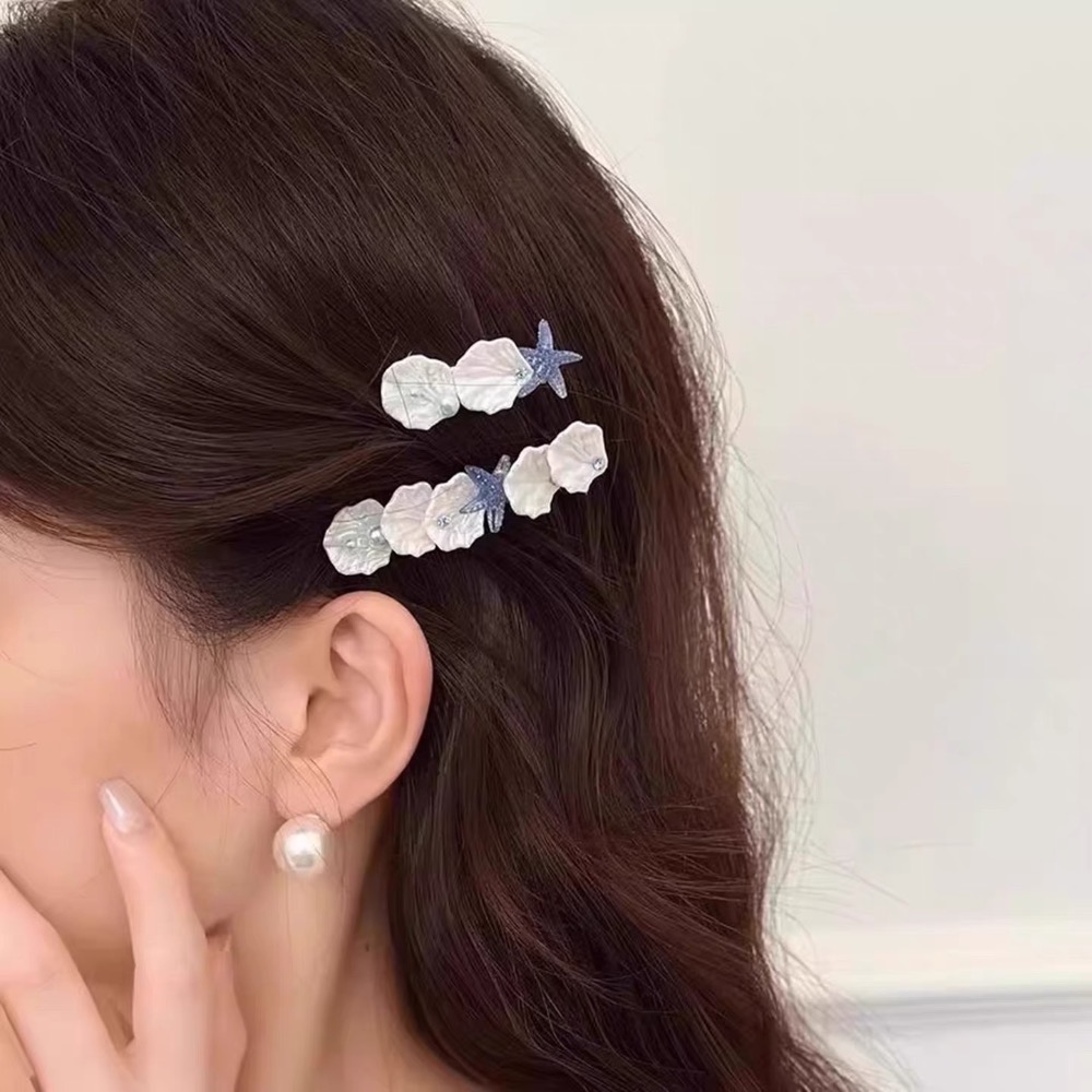 𝓨𝓪𝓷𝓰𝓑𝓲🕊️【珠光貝殼海星髮夾】 V433-細節圖2