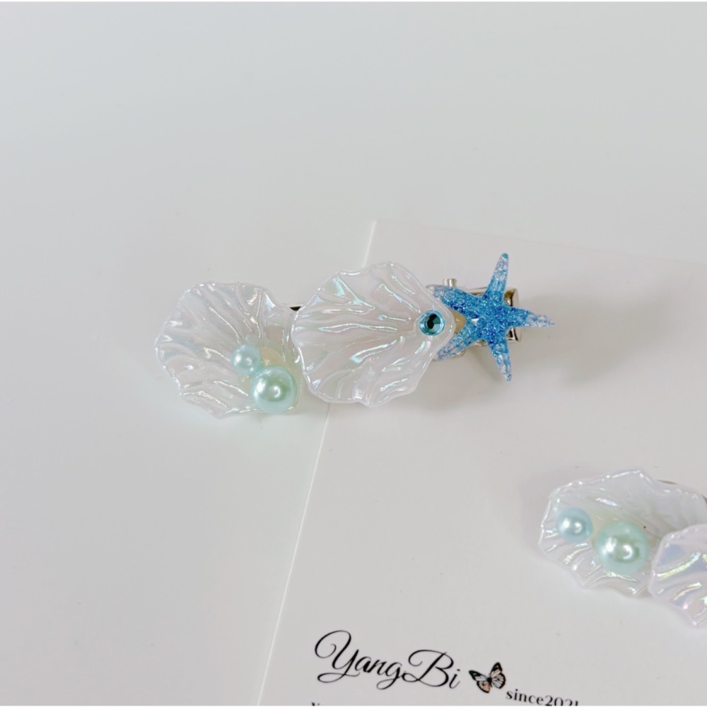 𝓨𝓪𝓷𝓰𝓑𝓲🕊️【珠光貝殼海星髮夾】 V433-細節圖6