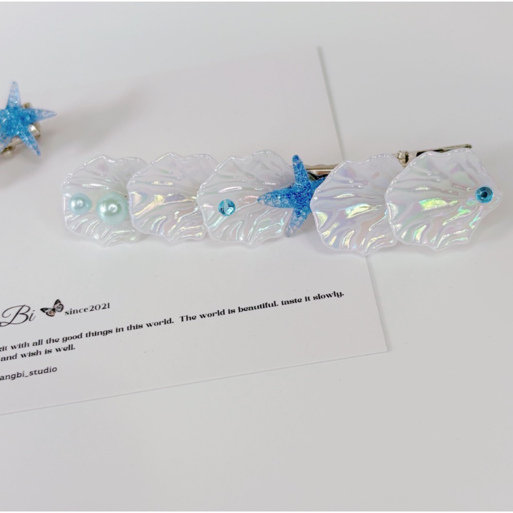 𝓨𝓪𝓷𝓰𝓑𝓲🕊️【珠光貝殼海星髮夾】 V433-細節圖8