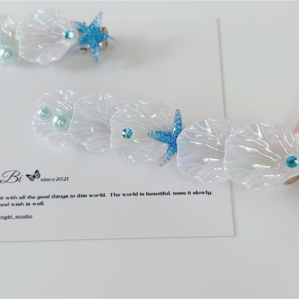 𝓨𝓪𝓷𝓰𝓑𝓲🕊️【珠光貝殼海星髮夾】 V433-細節圖9