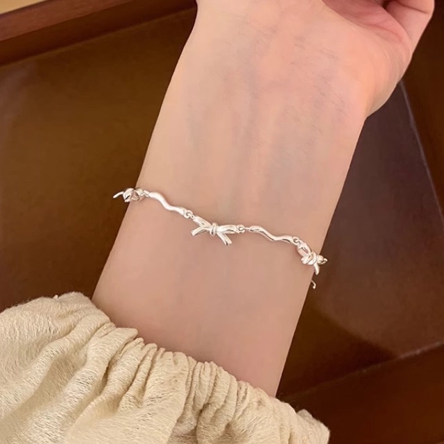 𝓨𝓪𝓷𝓰𝓑𝓲🕊️925銀【閨蜜手鍊】【絲帶蝴蝶結手鍊】 Y875-細節圖5