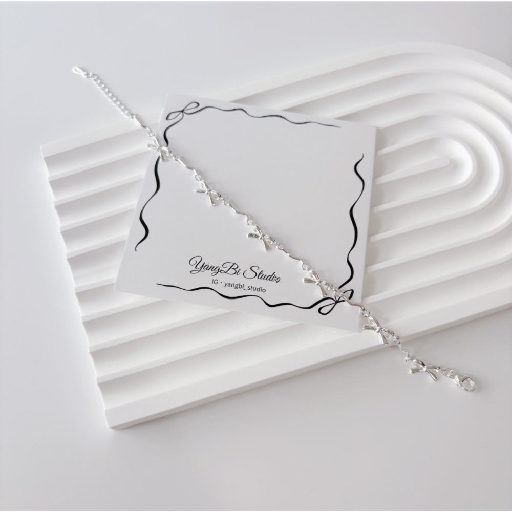 𝓨𝓪𝓷𝓰𝓑𝓲🕊️925銀【閨蜜手鍊】【絲帶蝴蝶結手鍊】 Y875-細節圖6