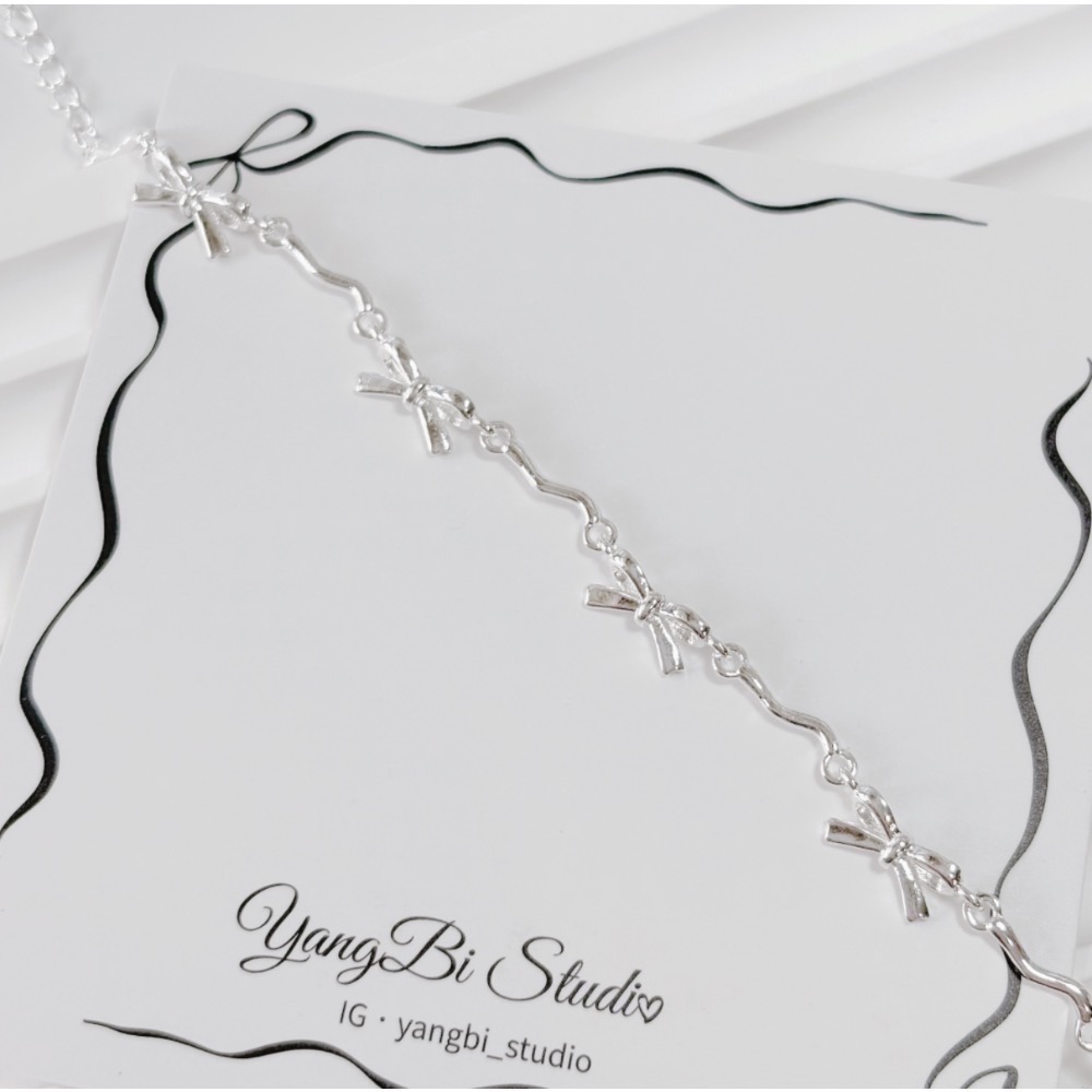 𝓨𝓪𝓷𝓰𝓑𝓲🕊️925銀【閨蜜手鍊】【絲帶蝴蝶結手鍊】 Y875-細節圖9